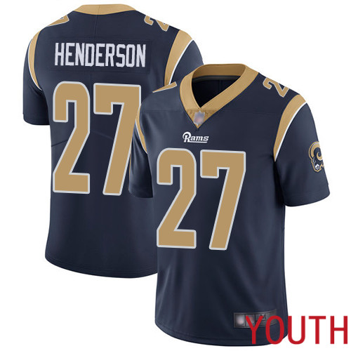 Los Angeles Rams Limited Navy Blue Youth Darrell Henderson Home Jersey NFL Football #27 Vapor Untouchable->los angeles rams->NFL Jersey